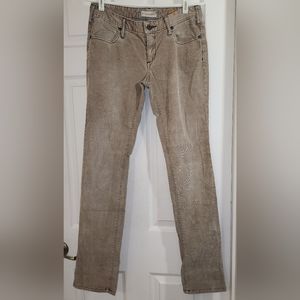Anthropologie Pilcro Womens Jeans Tan Size 27 Corduroy Slim Boyfriend